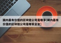 国内最有价值的区块链公司是哪家[国内最有价值的区块链公司是哪家企业]