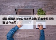 蚂蚁金服区块链公司落地上海[蚂蚁金服区块链 合作公司]